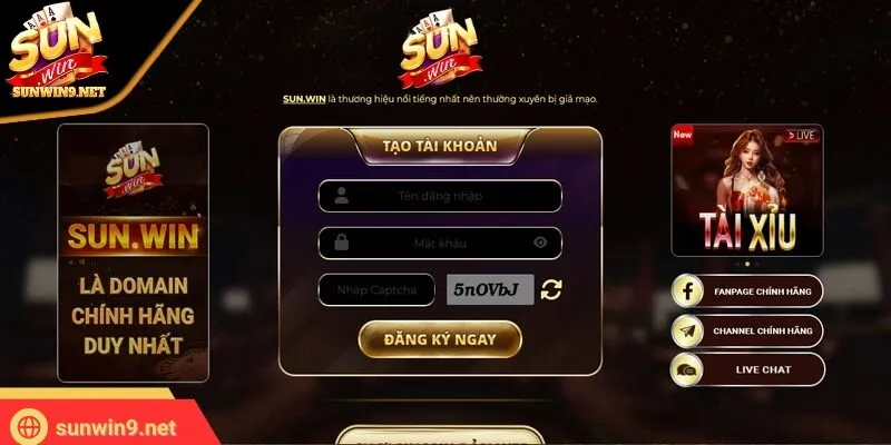 Vào web chính của cổng game