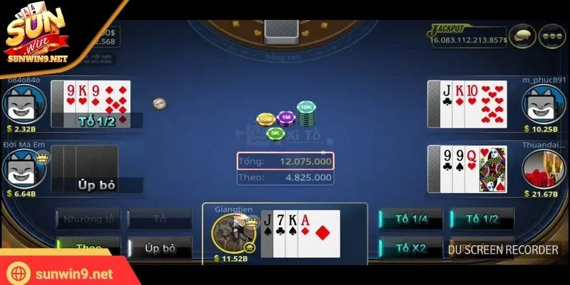 Cách chơi xì tố sống còn là biết cách kiểm soát vốn chơi